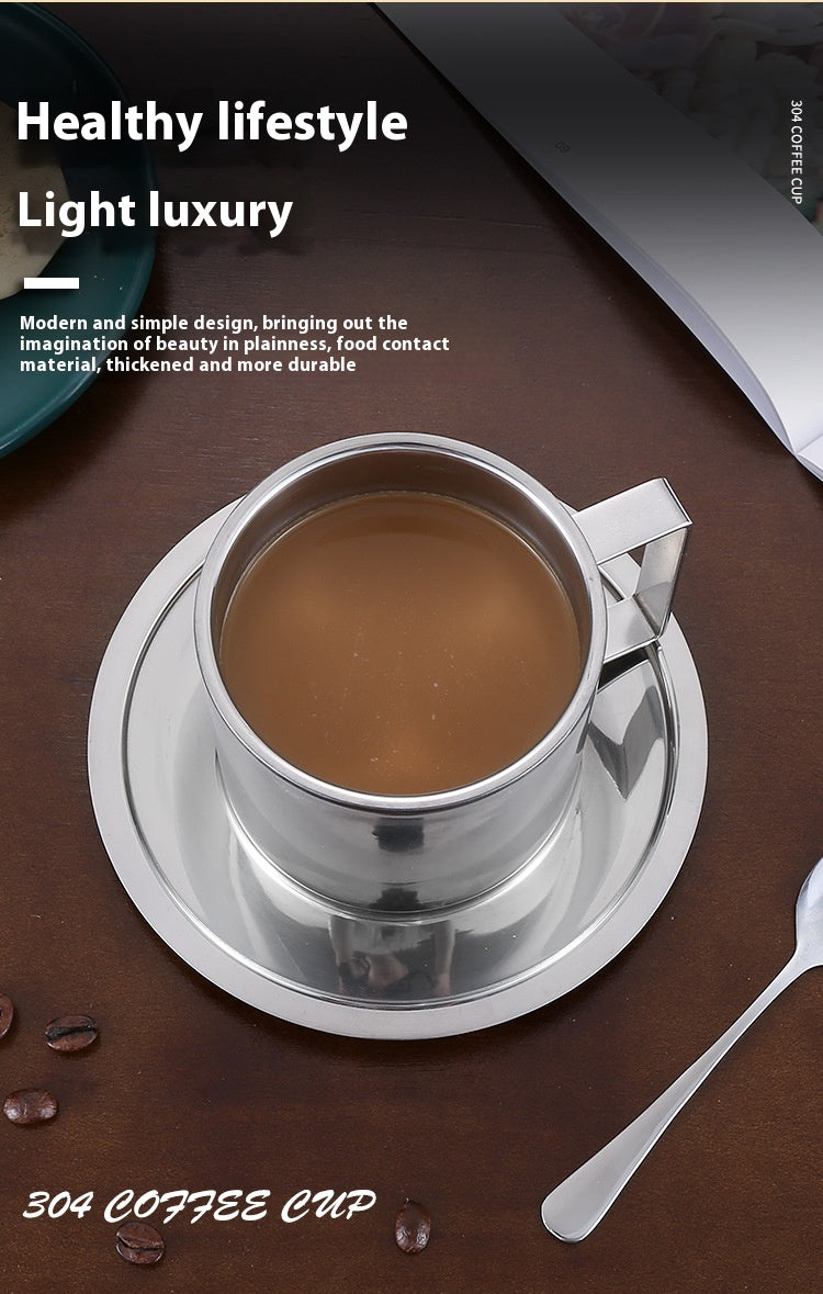 Double-Layer Insulated Stainless Steel Mug - 180ML/200ML for Home & Office