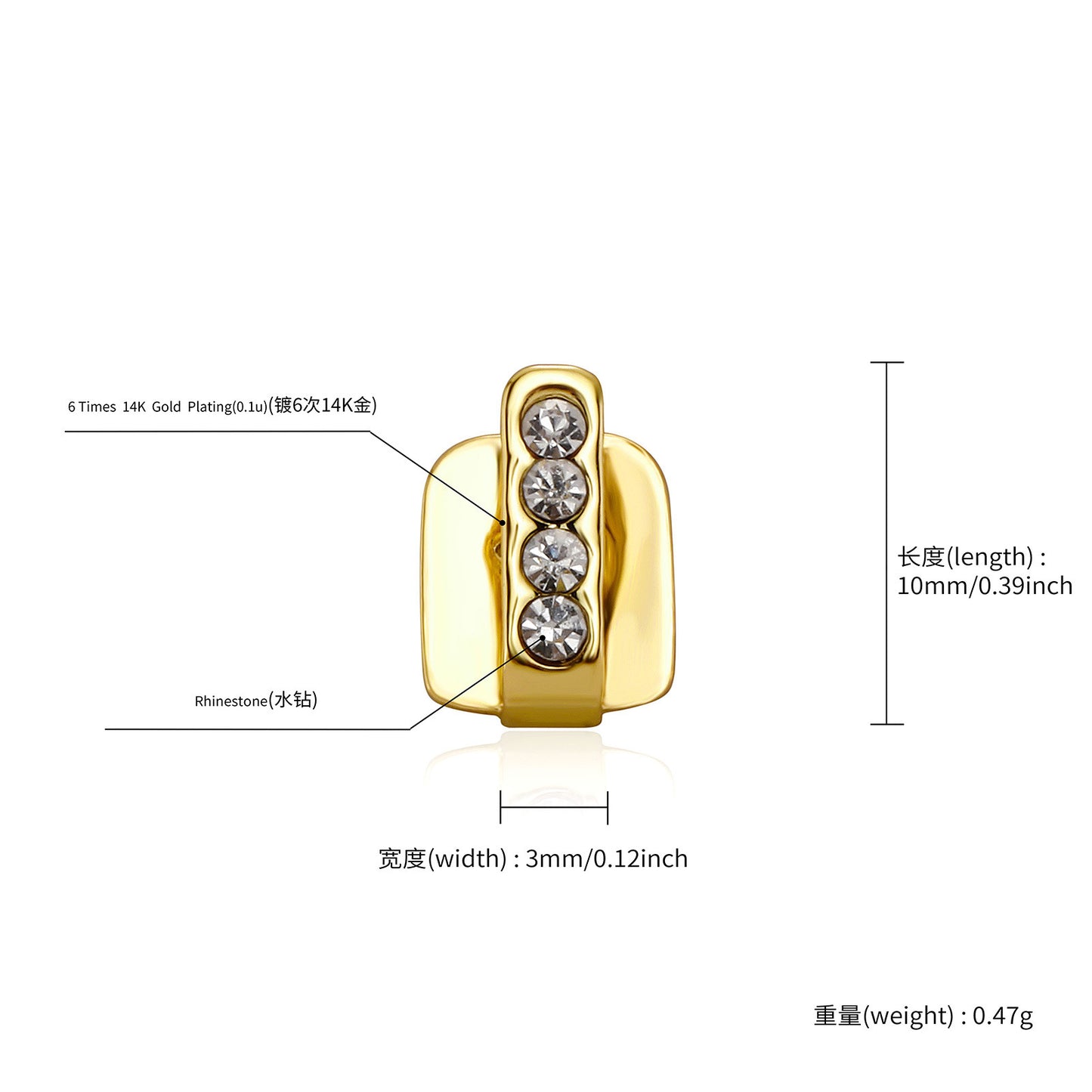 Hip Hop Tooth Socket Set with Gold and Silver Variants - Unisex Party Accessories
