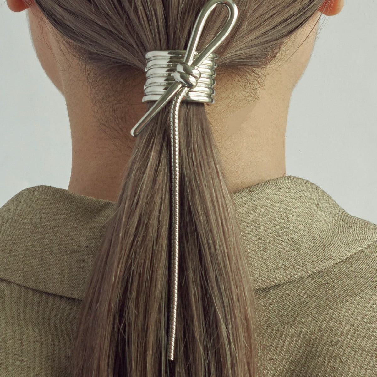 Luxury Hair Clip for Ponytail - Simple Stylish Hair Accessory, Electroplated Finish