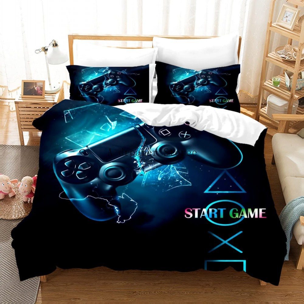Digital 3D Game Controller Pattern Printed Bedding Set - Multiple Sizes