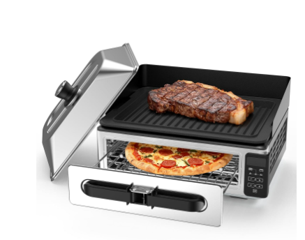 2-in-1 Countertop Grill and Oven Combination with Baking Trays