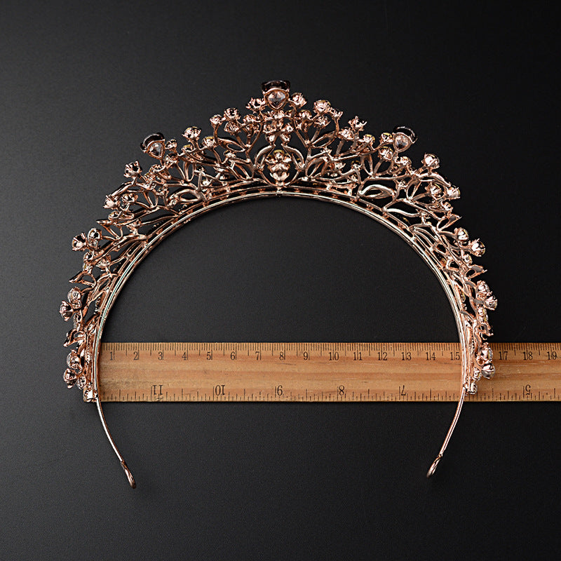 Bridal Crown Tiara with Zircon Crystals