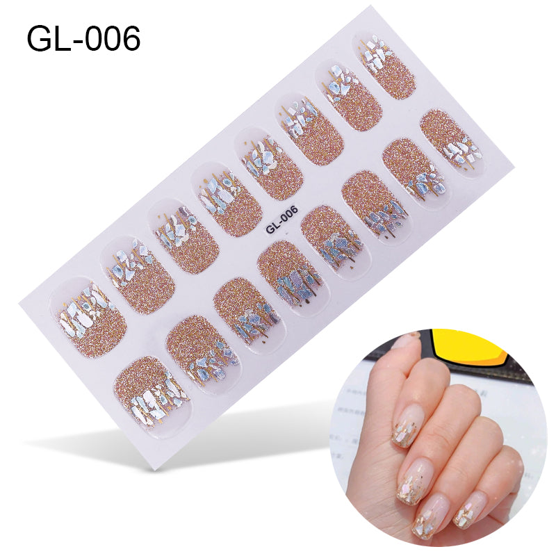 Laser Letters Nail Stickers Color Oil Film for Nail Art - Multiple Styles