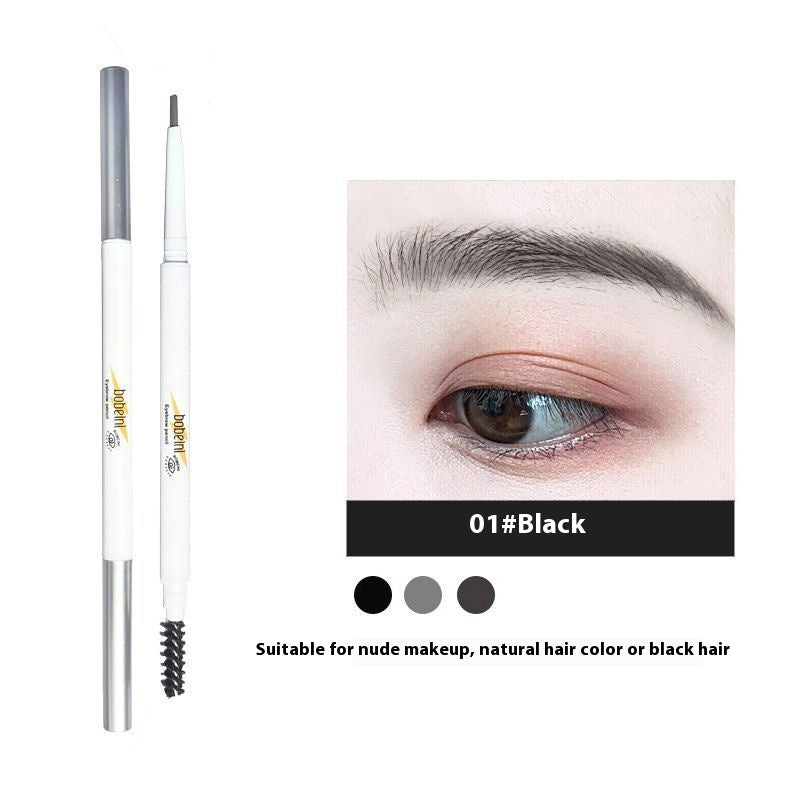 Waterproof Double-Headed Eyebrow Pencil - Sweat-Proof, Durable Makeup Tool