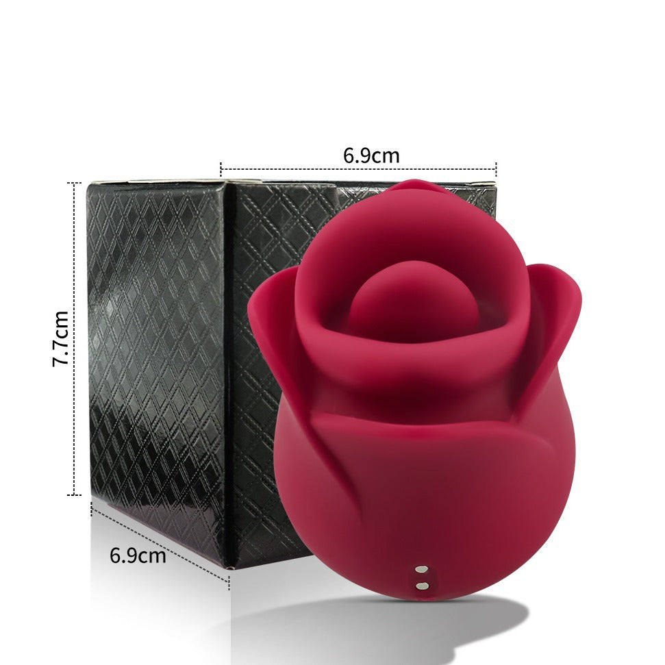 Red Lip Tongue Licking Vibrator for Women - Silicone & Vibration Functions