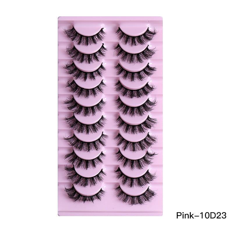Natural Thick Curly False Eyelashes 10 Pairs Assorted Styles
