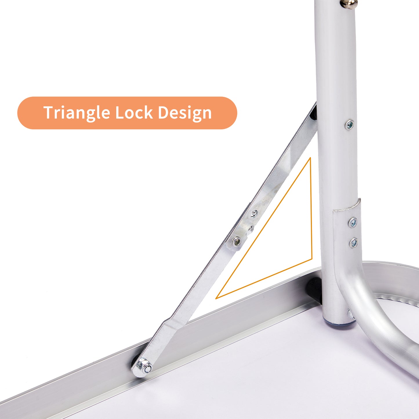 3ft Portable Aluminum Folding Table - White, 90x60cm