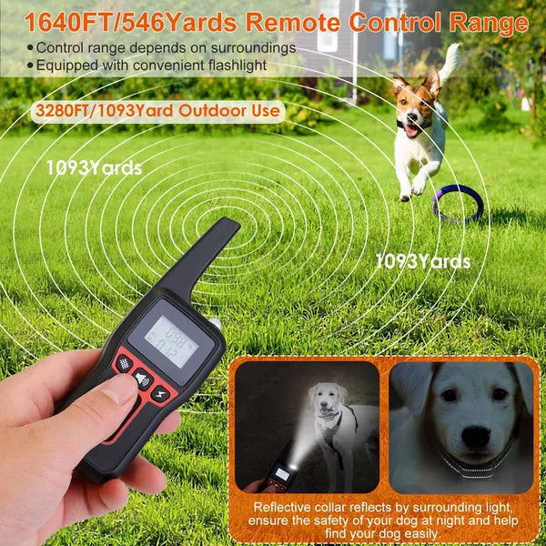 Waterproof Dog Training Collar with Beep Vibration & Shock 3280FT IP67