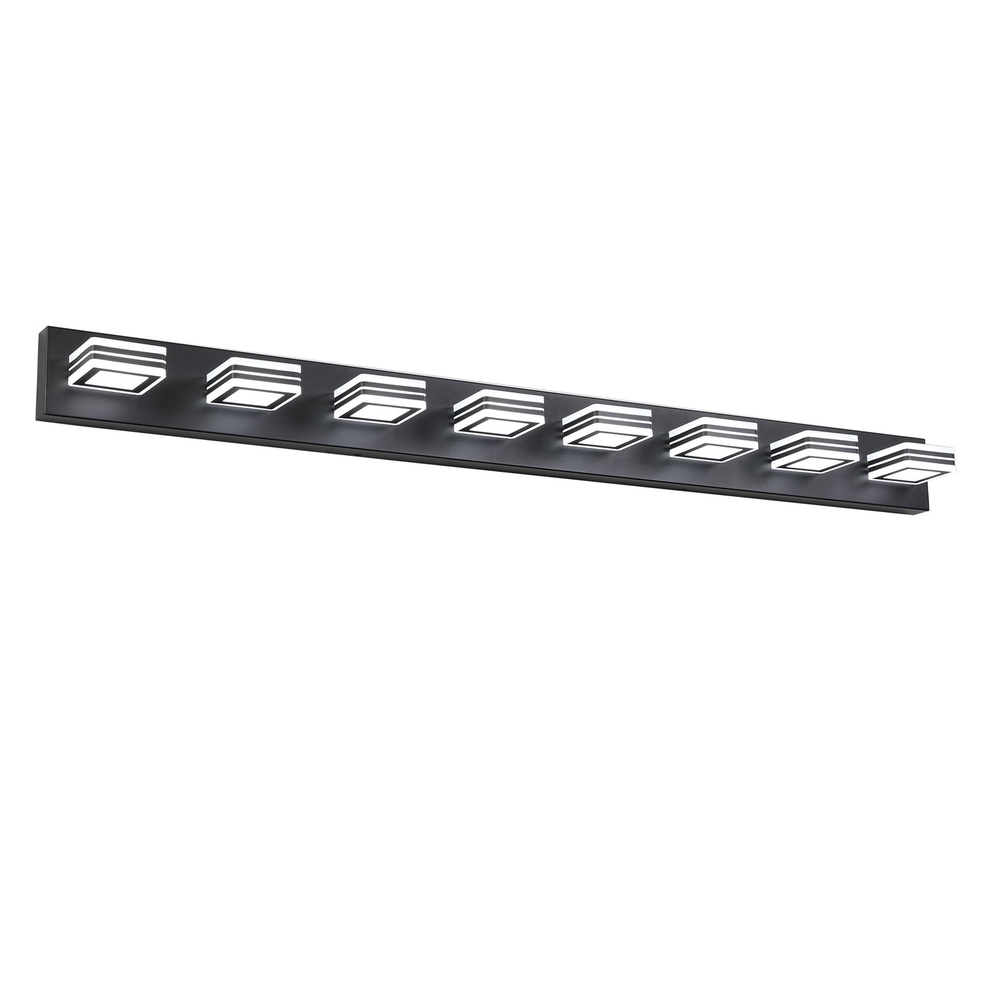 8-Light LED Vanity Light - Dimmable Bathroom Wall Fixture