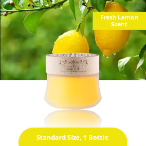 Wood Cover Aromatherapy Wish Bottle with Lemon Design - Kitchen Storage