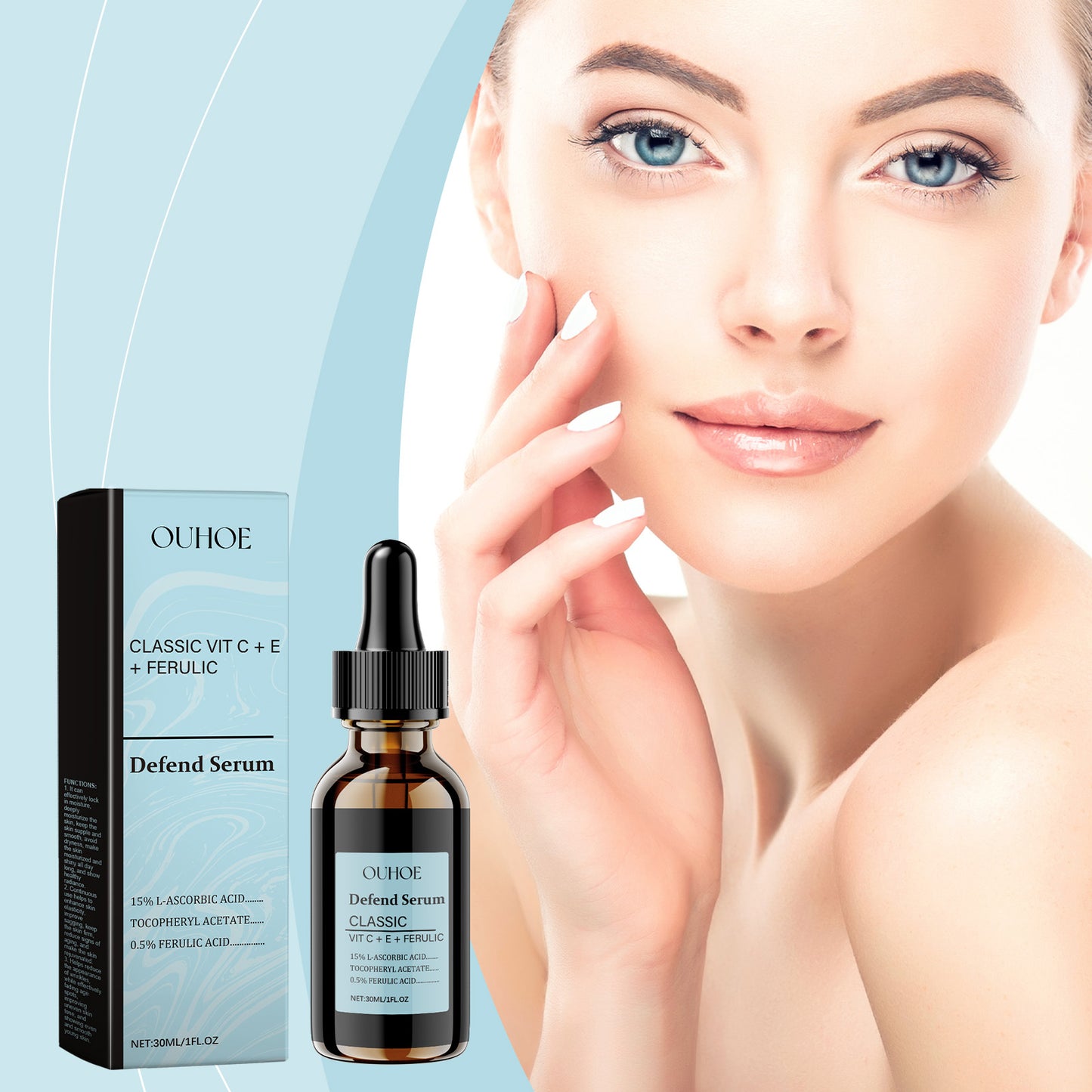 Hyaluronic Acid Facial Serum - Moisturizing & Firming Skin Care - 30ml