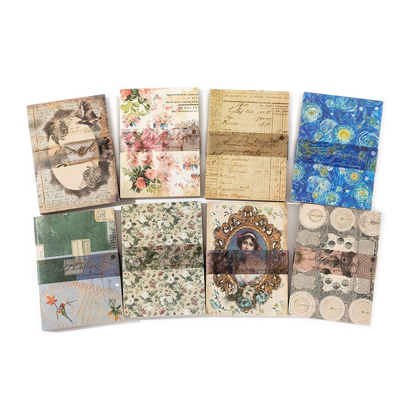 Retro Artistic Notebook - DIY Note Journal with Colorful Cover Options