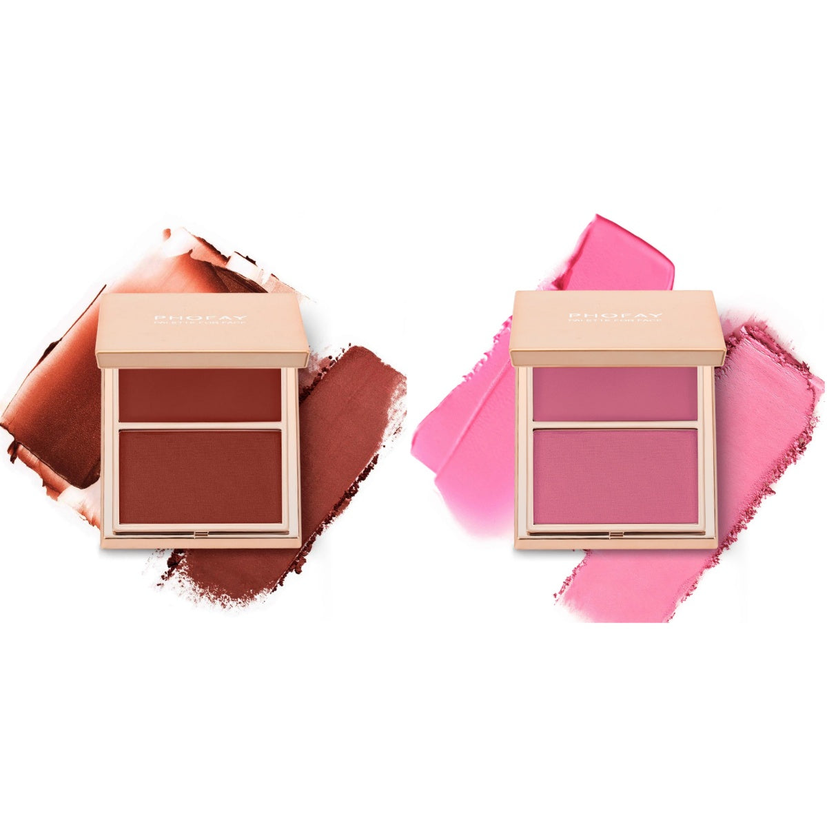 Cream and Powder Blush Duo - Weightless Face Makeup Palette