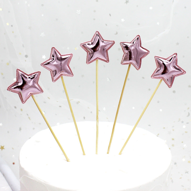 Bright Peach Heart Pentagram Crown 5 Pack Party Masks for Celebrations