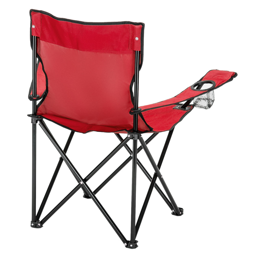 Portable Camping Chair - Red Oxford Cloth with Black Frame
