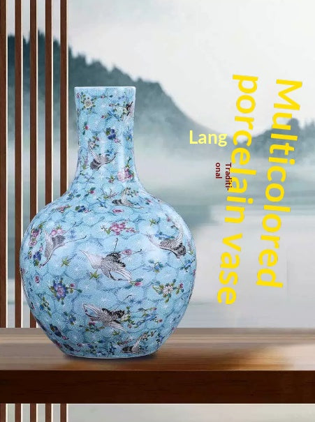 Large Ceramic Vase with Enamel Finish - Elegant Home Decoration