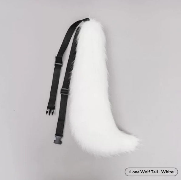 Wolf Ear Cosplay Headpiece & Tail Plush Accessory Set