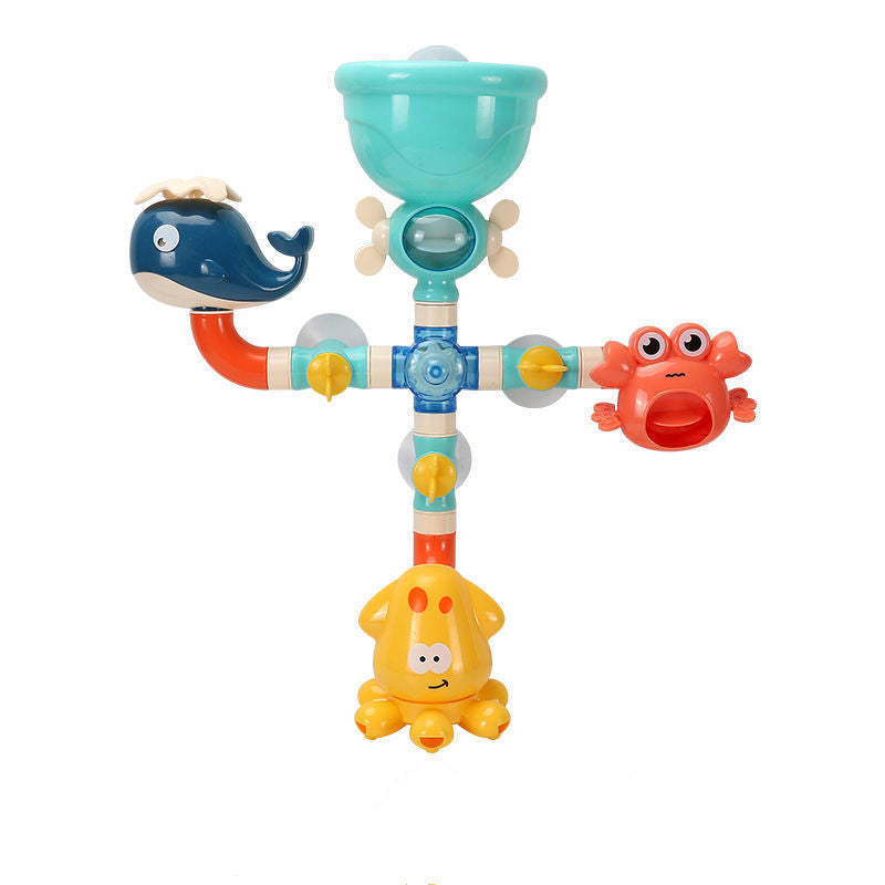Kids Water Play Bath Toy Set with Water Spraying Ducks and Animals