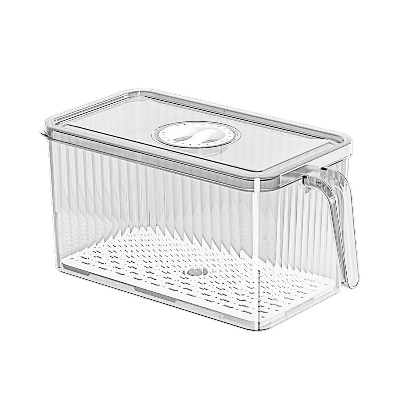 Food-Grade Transparent Drainable Refrigerator Storage Container Set