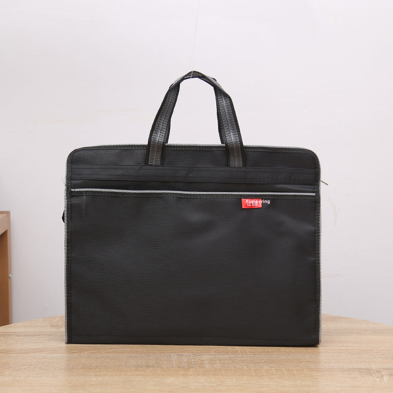 Gray Portable Document Bag with Foam Cloth - Vertical File Organizer