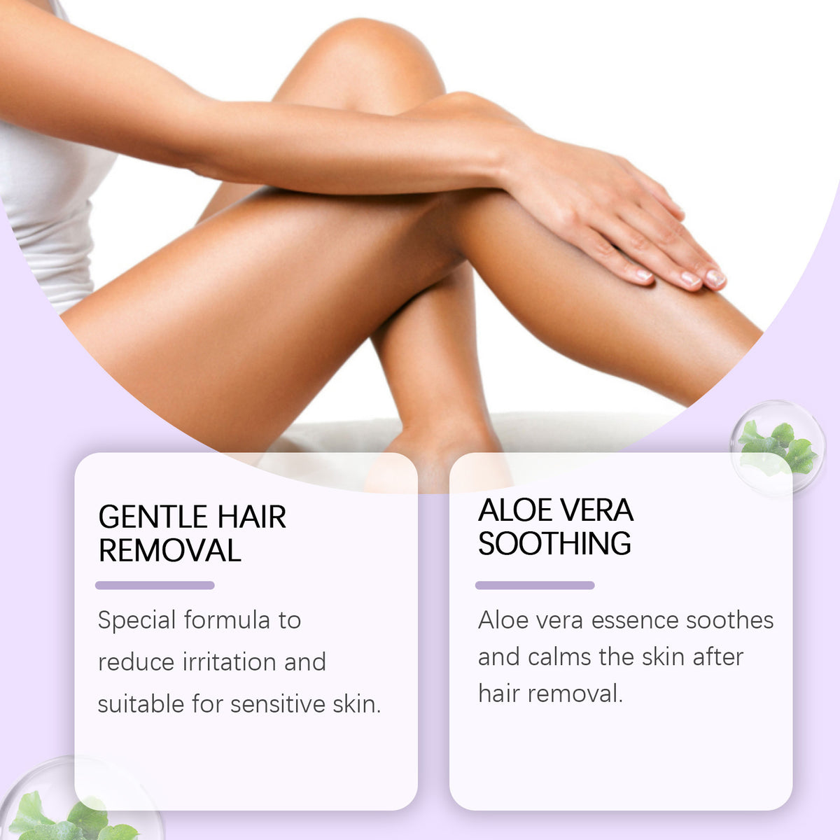 Gentle Body Hair Removal Cream - 100g with Scraper