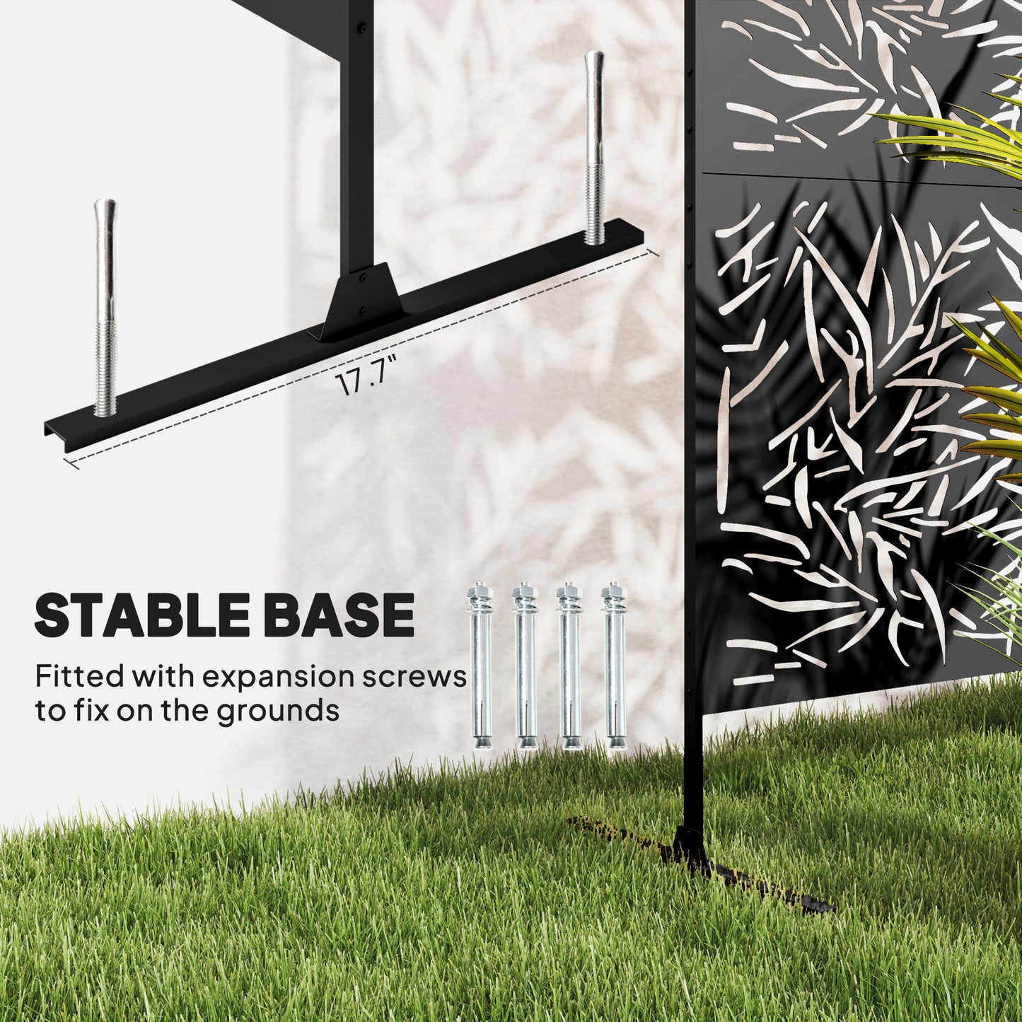 Outdoor Privacy Screen and Climbing Trellis - Black Bamboo