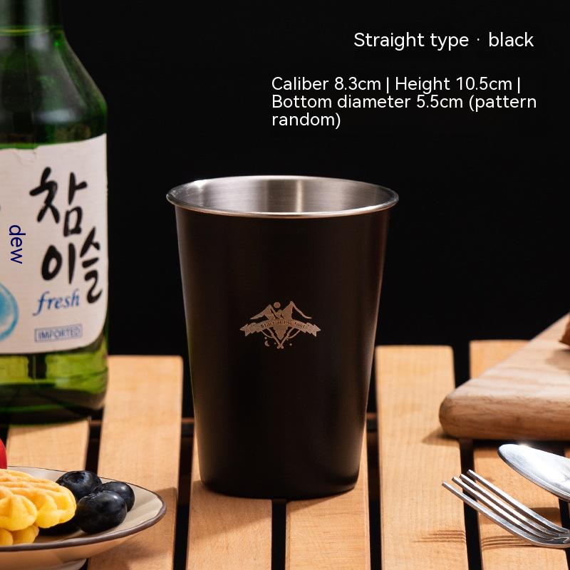 Camping Tableware Stainless Steel Coffee Cup - Single Layer Portable Drinkware