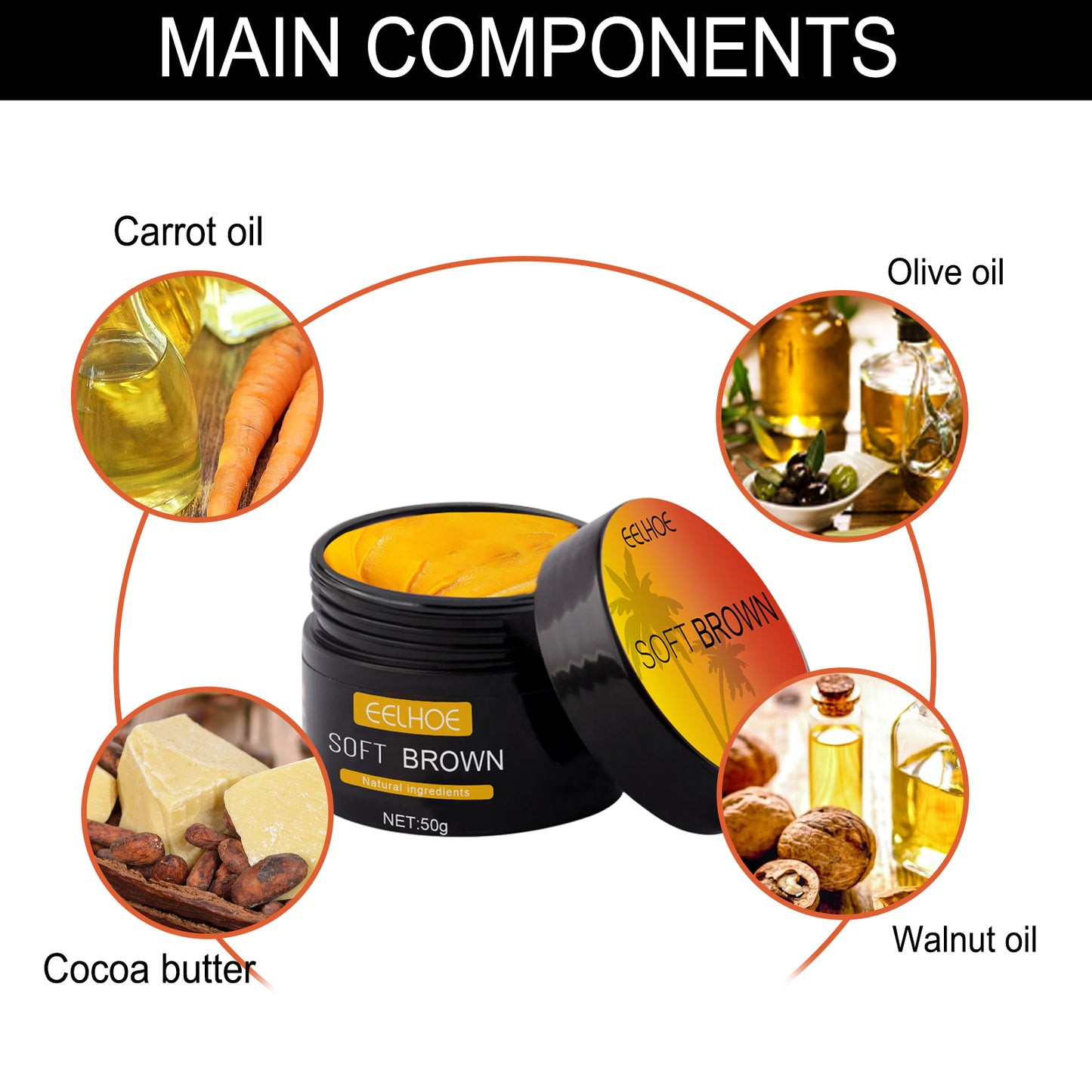 Natural Carrot Oil Tanning Cream - Sun-Kissed Bronzing Gel for Face
