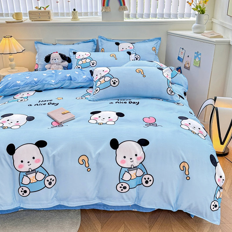 Pure Cotton Bed Sheets Set Minimalist Soft Bedding for Home