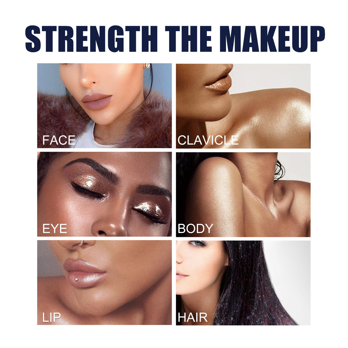 Brightening Glitter Facial Body Clavicle Hair Highlight Spray Evening