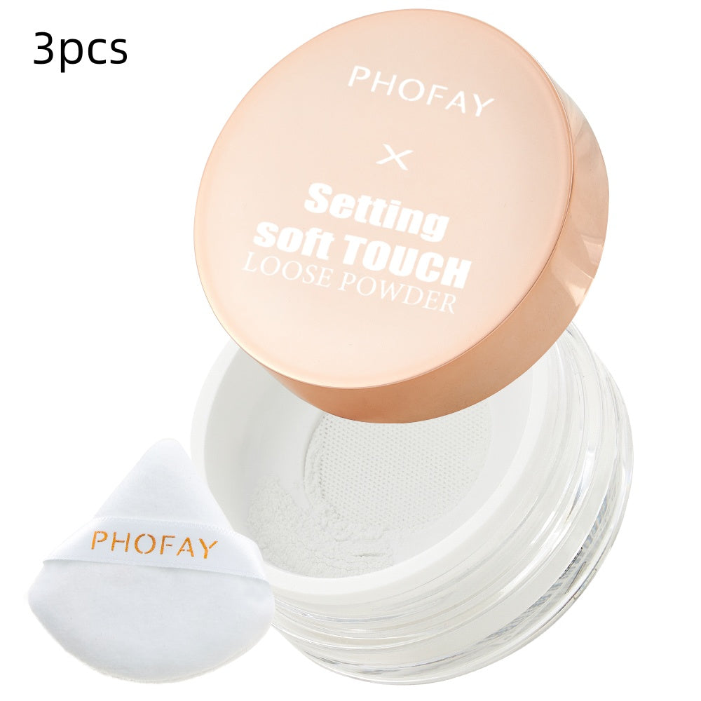 Soft Touch Loose Setting Powder - Long-Lasting Mattifying Face Makeup