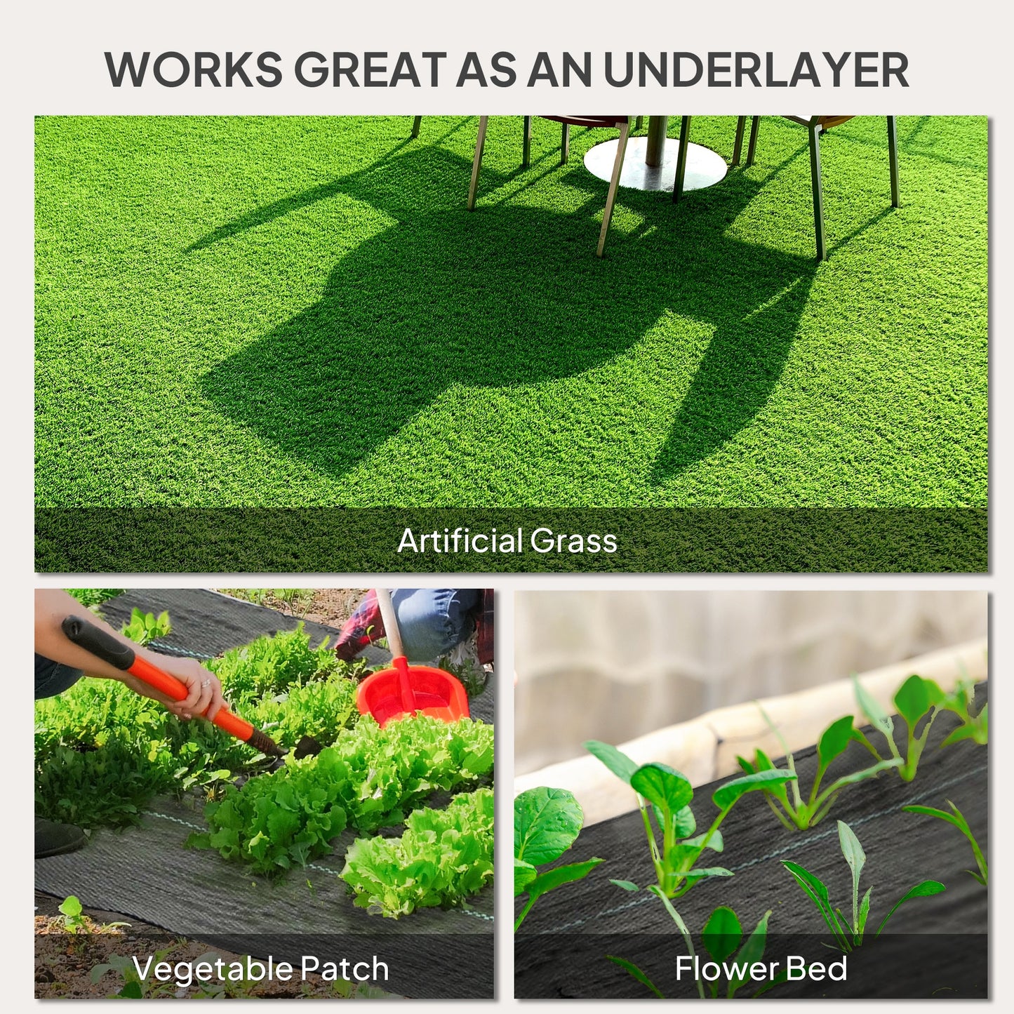 Heavy Duty Weed Barrier Landscape Fabric 4FT x 300FT Black Garden Weed Control Mesh