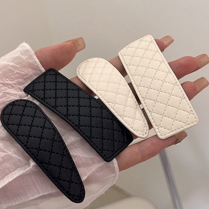 All-Match Diamond Plaid Hairpin Set - Women's Hair Accessories for Elegant Style