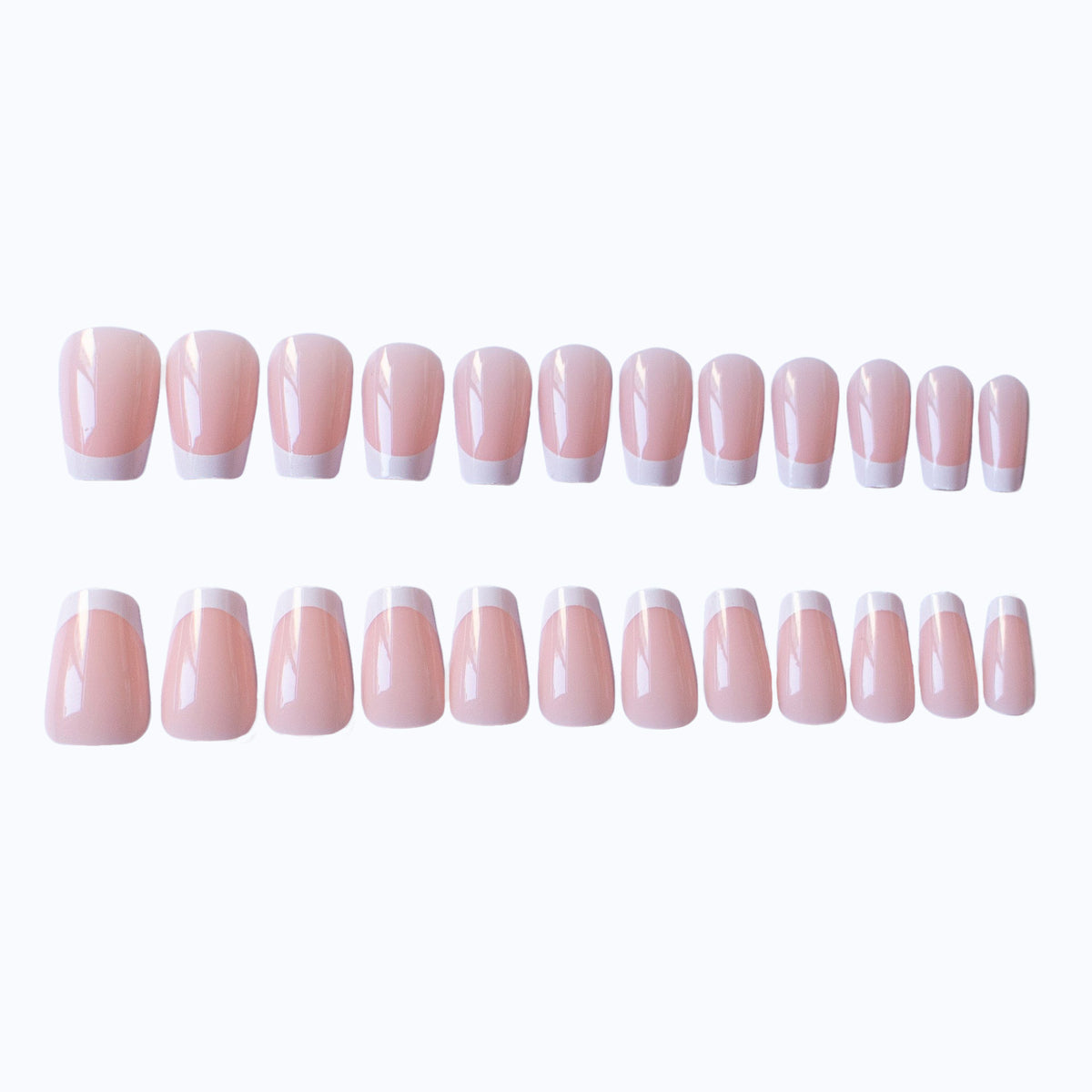 French Manicure Nail Art Kit - Short T-Shaped White Edge Design