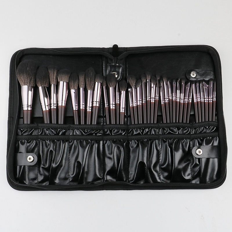 Animal Hair Loose Powder Eyeshadow and Concealer Makeup Brush Set - 33 Pieces