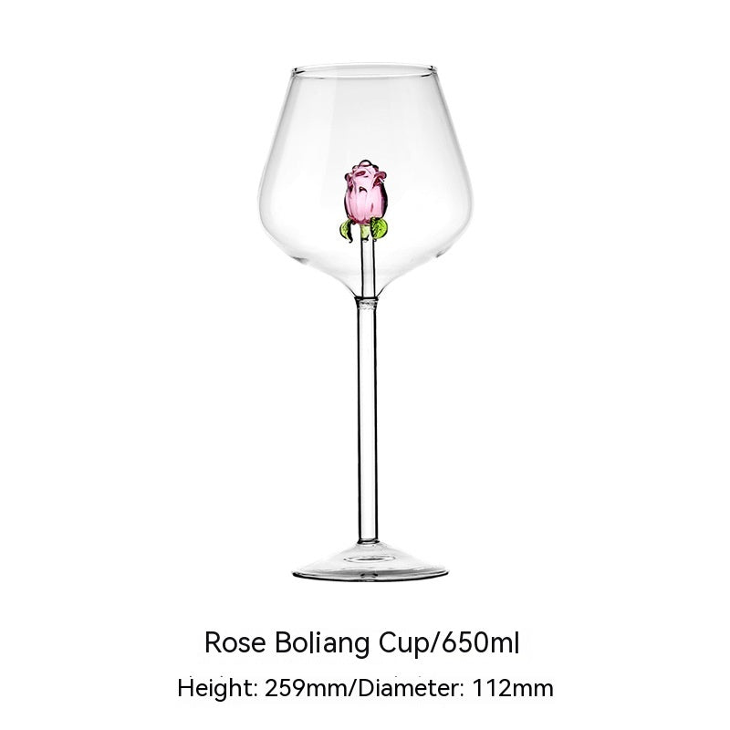 Creative Rose Atmosphere Bordeaux Wine Goblet - Multiple Sizes & Sets