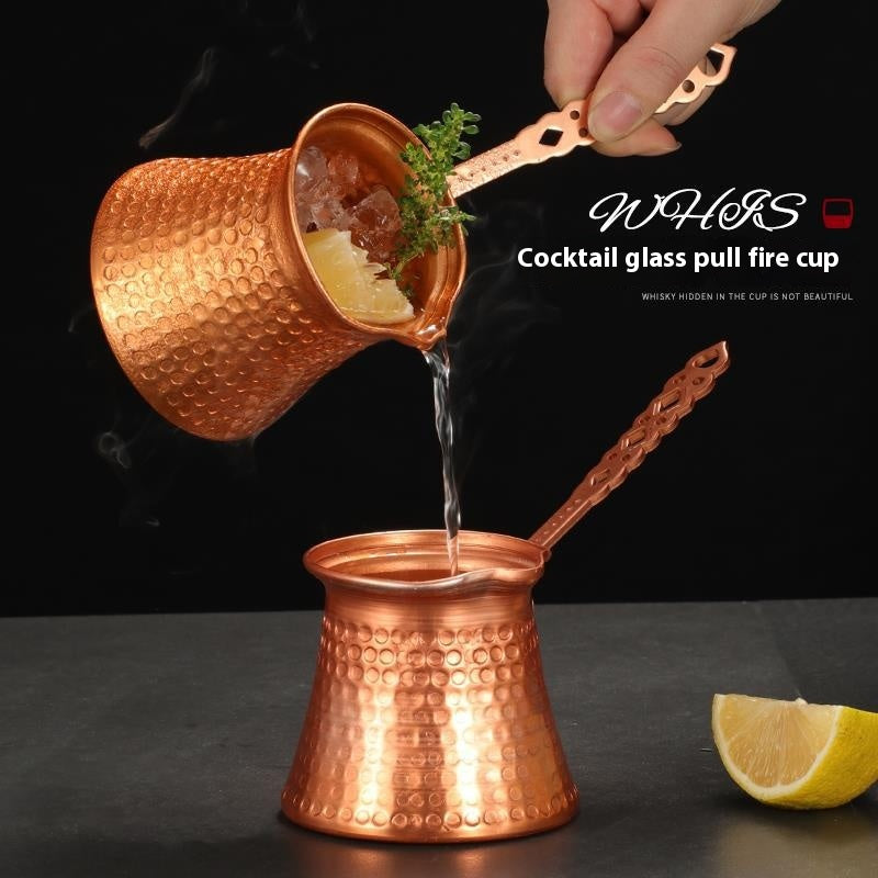 Aluminum Alloy Coffee Pot with Turkish Metal Cup 330ml - Handmade Drinkware