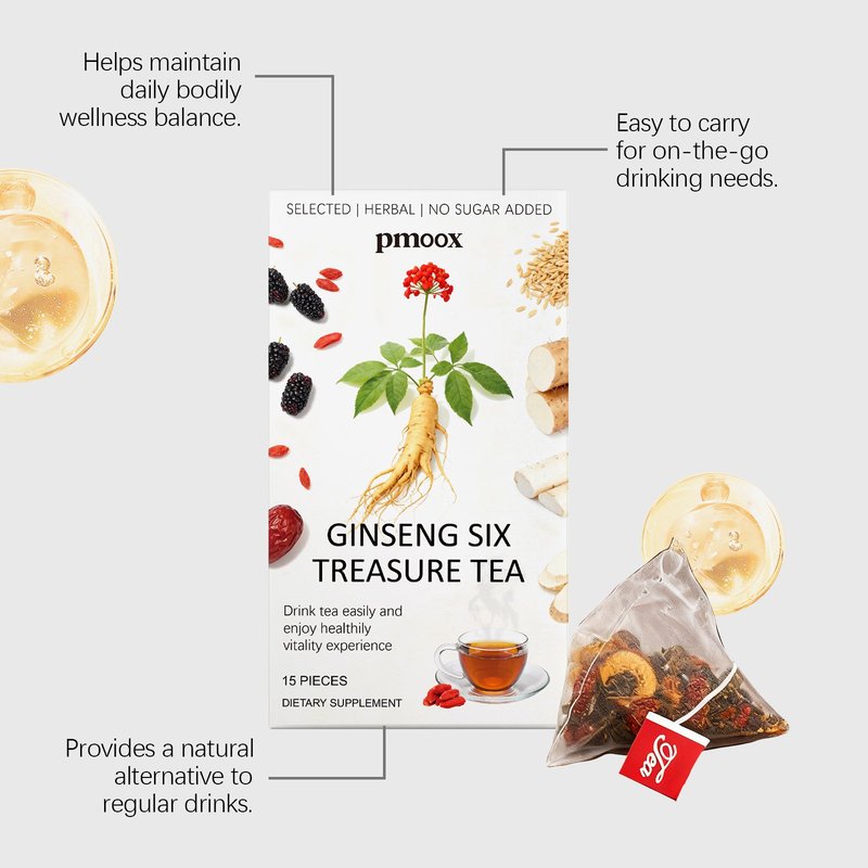 Healthy Tea Bags - 15 Count Mulberry Ginseng Blend