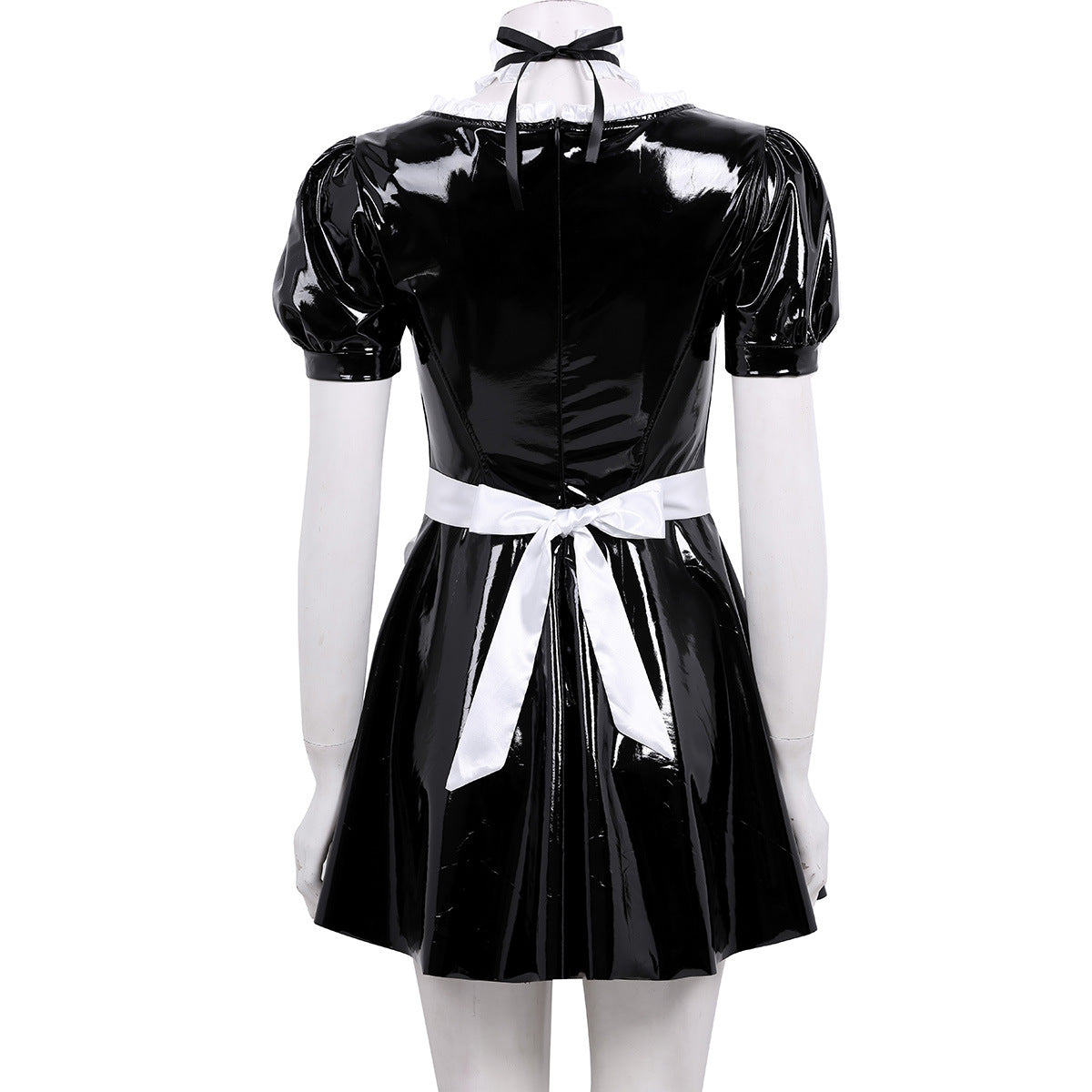 Unisex Halloween Costume Maid Outfit Black Size S-XL Cosplay Dress