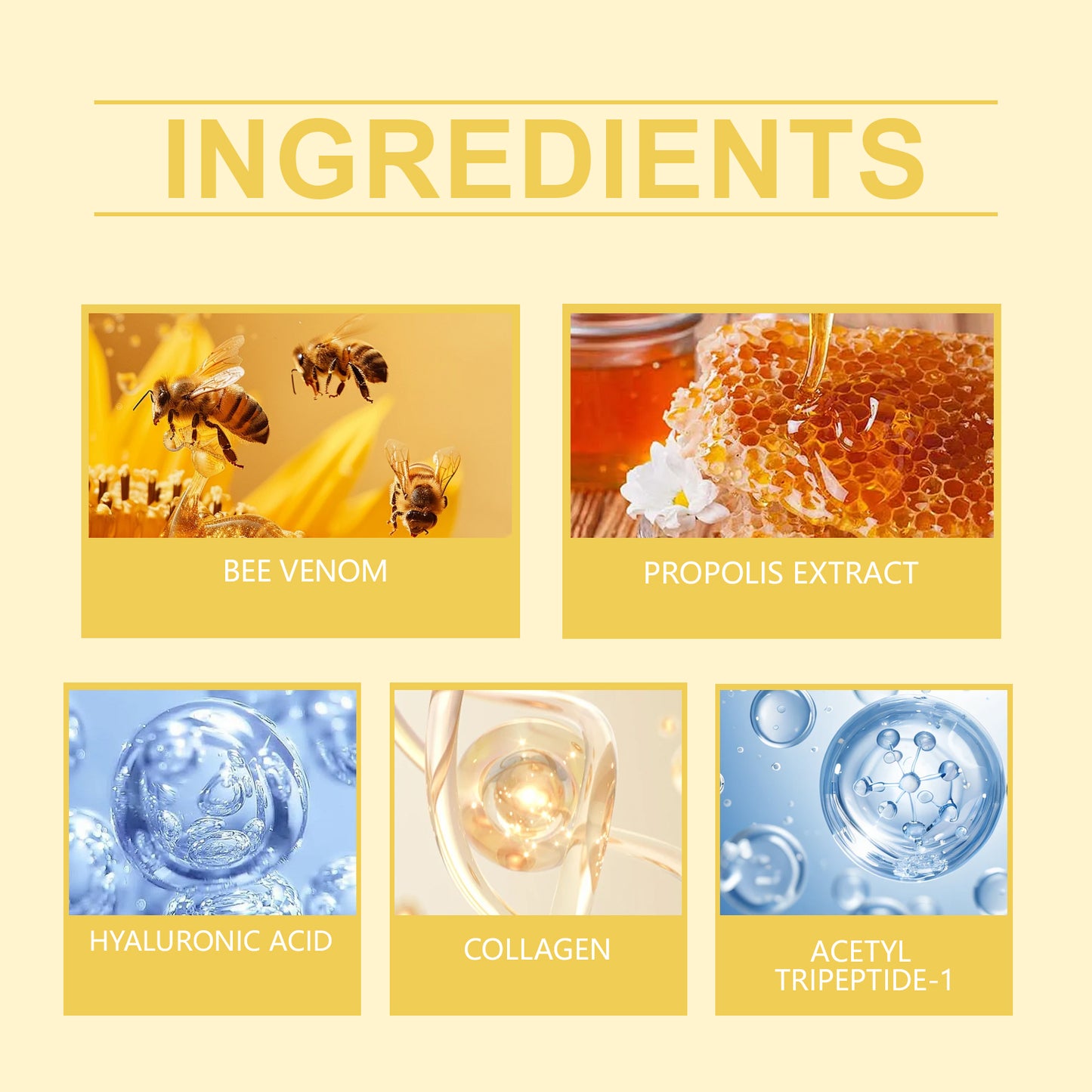 Bee Venom Neck Treatment Balm - Moisturizing Anti-Aging Skin Care Stick