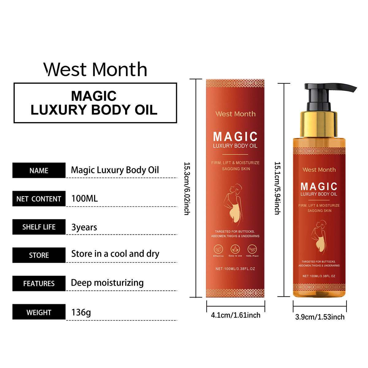 Body Firming Moisturizing Oil - 100ml