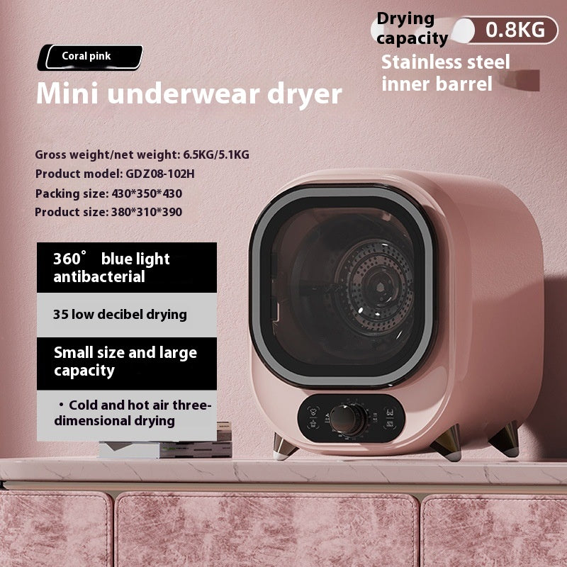 Silent Antibacterial Household Drum Dryer - Compact, Multi-Color Options