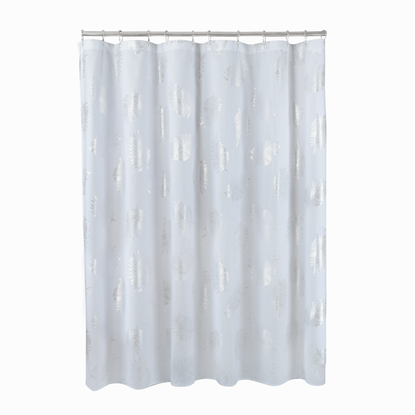 Tropical Monstera Glitter Shower Curtain - 72x72 inches