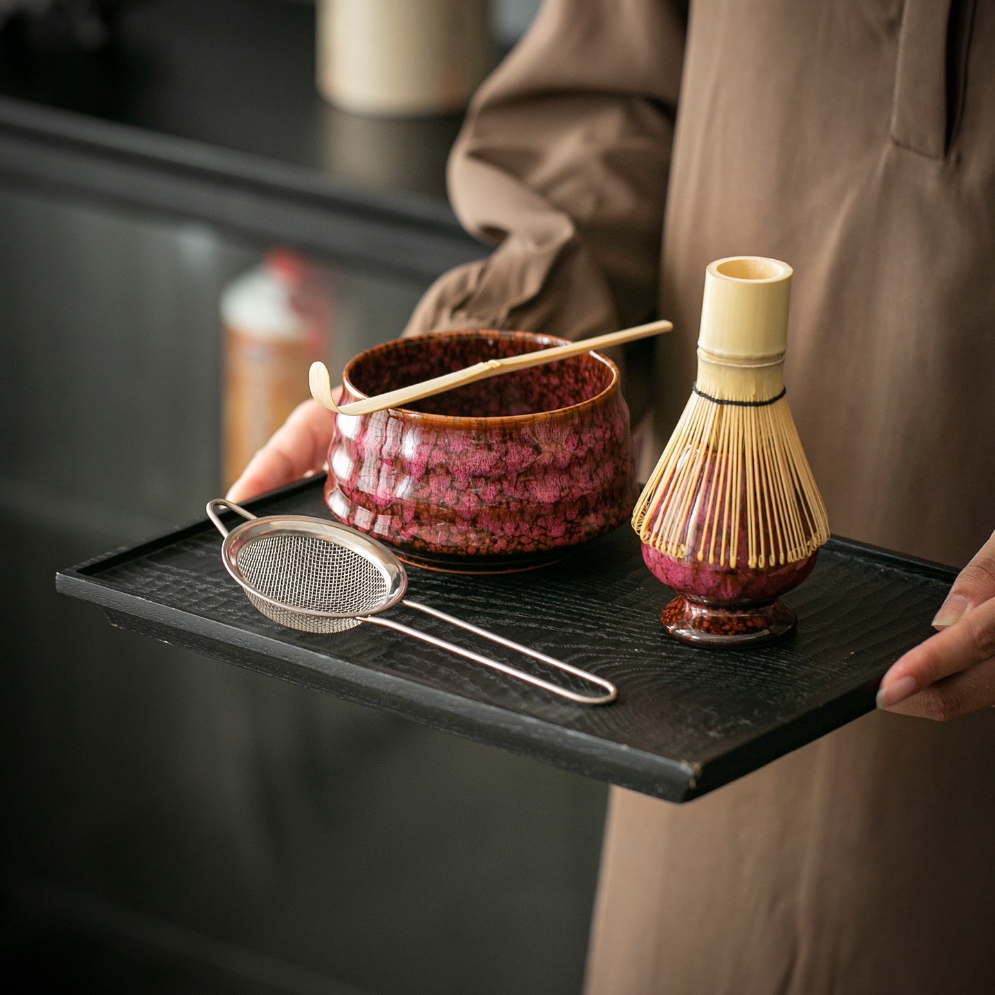 Matcha Tool Set - Ceramic Tea Ceremony Utensils for Household