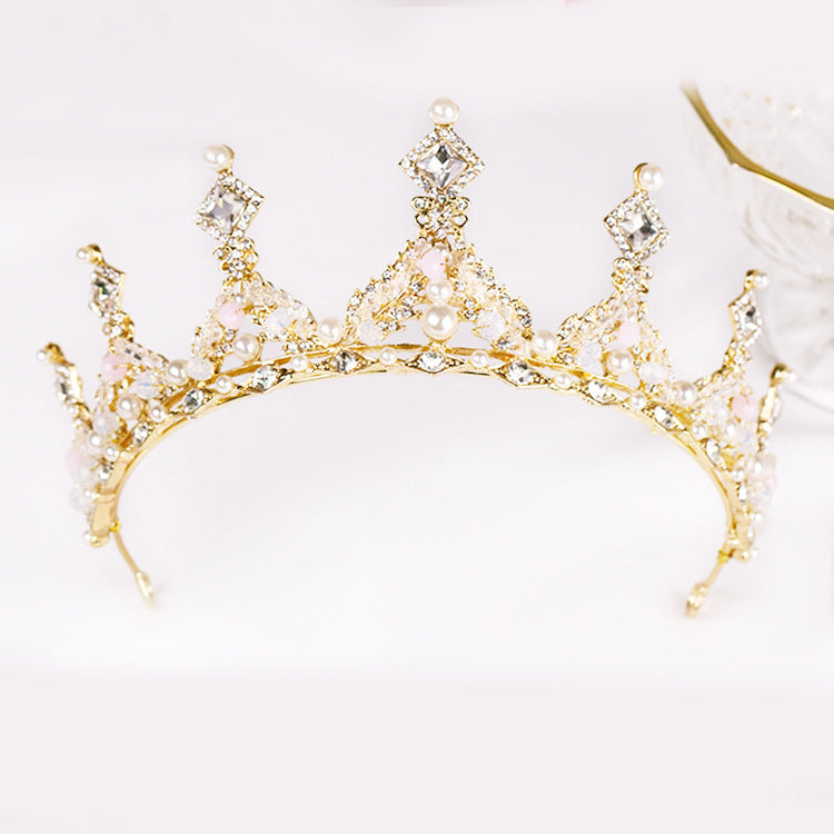 Pearl Diamond Bridal Crown Headpiece for Wedding and Special Occasions