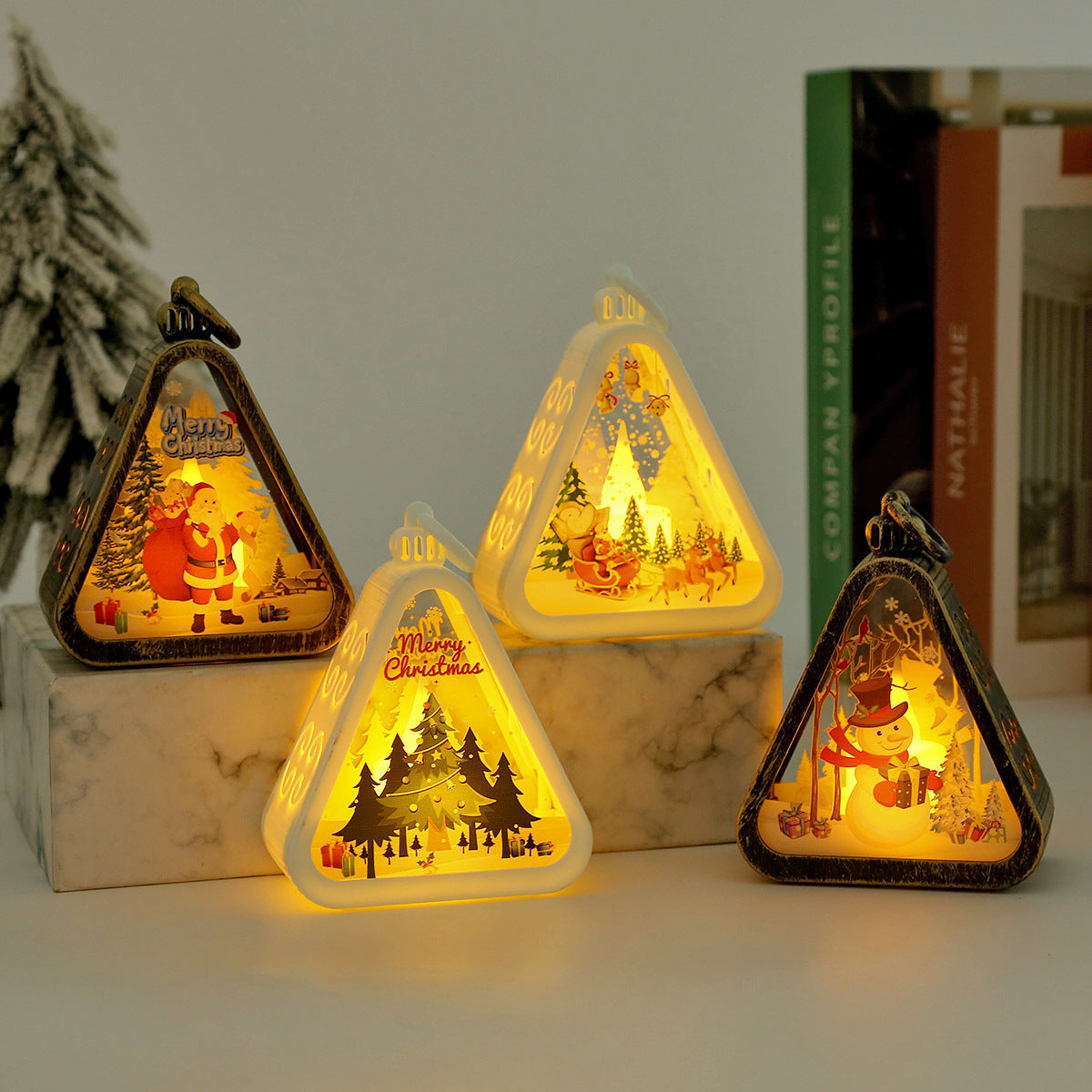 Retro Electric Candle Lamp Christmas Decorations Luminous Ornaments