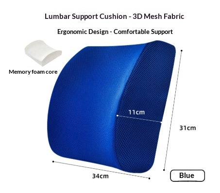 Office Seat Cushion Memory Foam Breathable Mesh & Velvet Options
