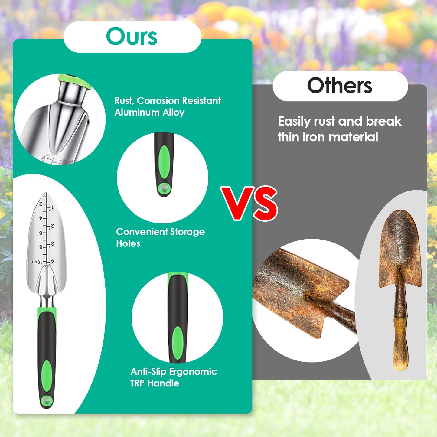 13-Piece Garden Tool Set with Aluminum Alloy Hand Tools & Storage Bag