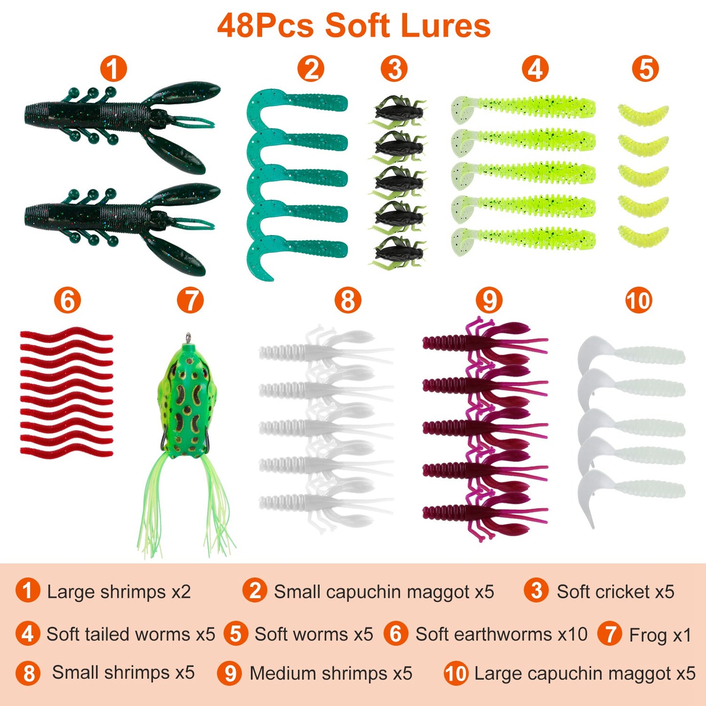 383-Piece Fishing Lures Kit with Tackle Boxes for Bass & Trout