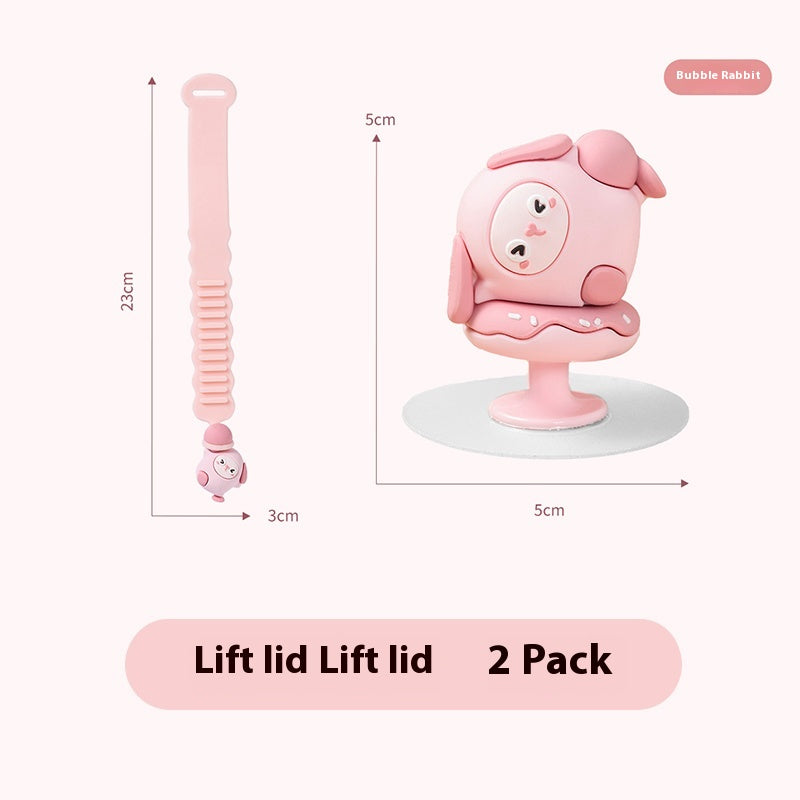 Toilet Lid Lifter Anti-Dirt Silicone Device for Bathroom, Multiple Colors